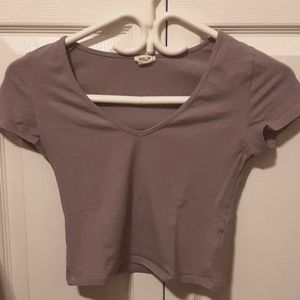 Light purple cropped tee